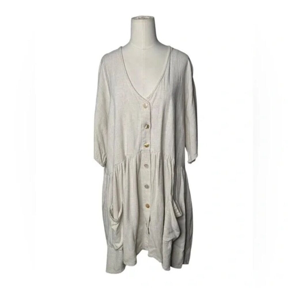 PRINCESS POLLY | The Sandy Mini Dress Natural Lower Impact - S/M - Picture 6 of 7